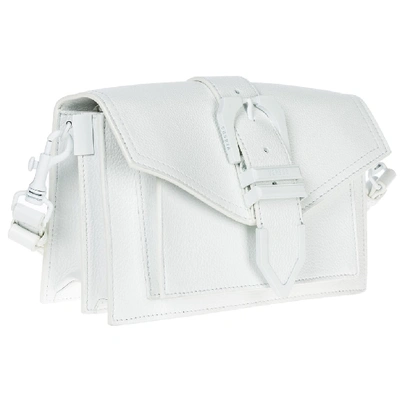 Shop Versus Versace Monochrome Belt Buckle Shoulder Bag In White