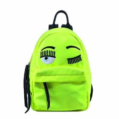 Shop Chiara Ferragni Embroidered Eye Motif Top Handle Backpack In Green