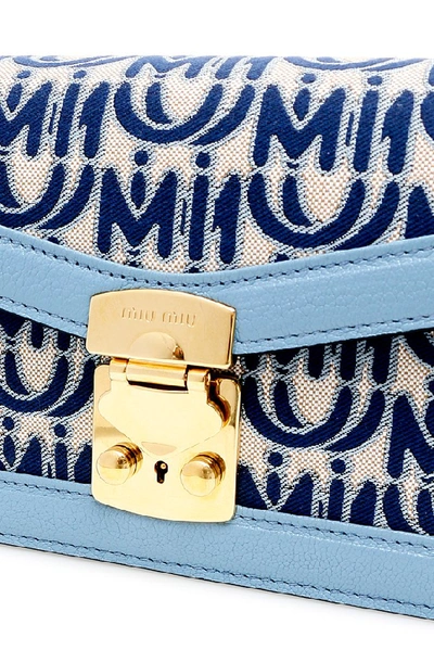 Shop Miu Miu Confidential Jacquard Detail Shoulder Bag In Multi