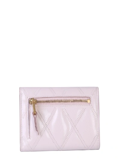 Shop Givenchy Quilted Trifold Wallet In Pink