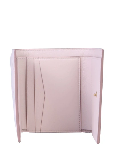 Shop Givenchy Quilted Trifold Wallet In Pink