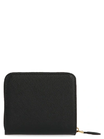 Shop Prada Logo Zipped Wallet In Black