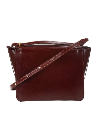 Shop Wandler Luna Structured Shoulder Bag In Brown