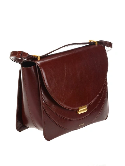 Shop Wandler Luna Structured Shoulder Bag In Brown