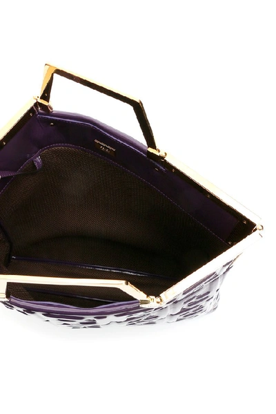 Shop Fendi Ff Logo Shopper Tote Bag In Purple