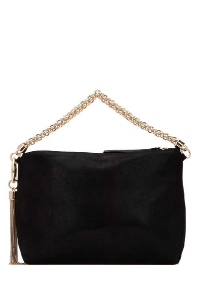 Shop Jimmy Choo Callie Shimmer Clutch Bag In Black