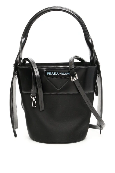 Shop Prada Overture Bucket Bag In Black