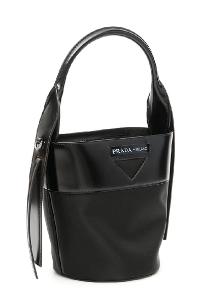 Shop Prada Overture Bucket Bag In Black