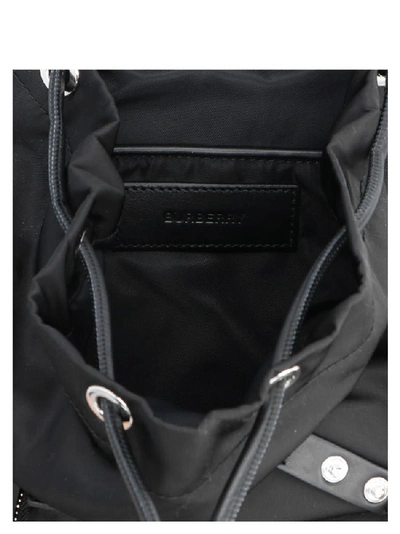 Shop Burberry Logo Printed Backpack In Black