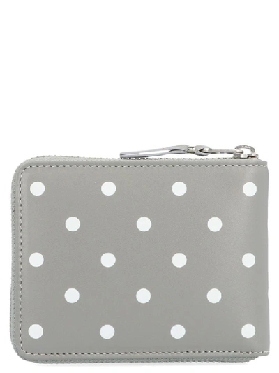 Shop Comme Des Garçons Wallet Polka Dot Wallet In Grey