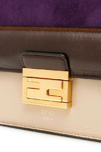 Shop Fendi Kan U Small Shoulder Bag In Multi