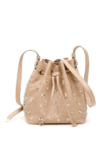 Shop Jimmy Choo Juno Bucket Bag In Beige