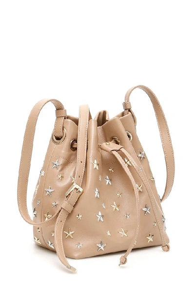 Shop Jimmy Choo Juno Bucket Bag In Beige