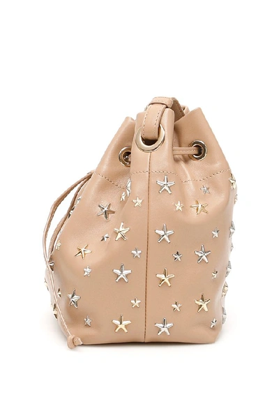 Shop Jimmy Choo Juno Bucket Bag In Beige