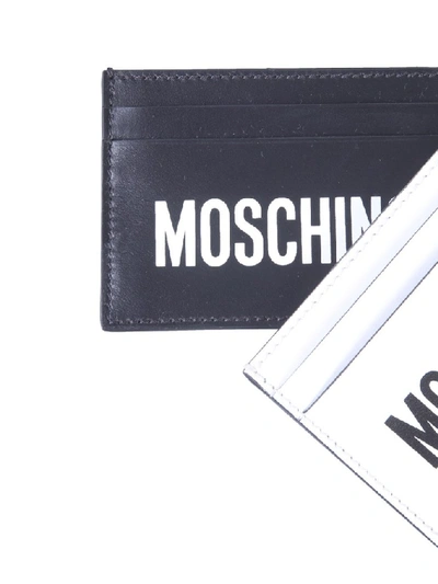 Shop Moschino Logo Print Cardholder In Multi
