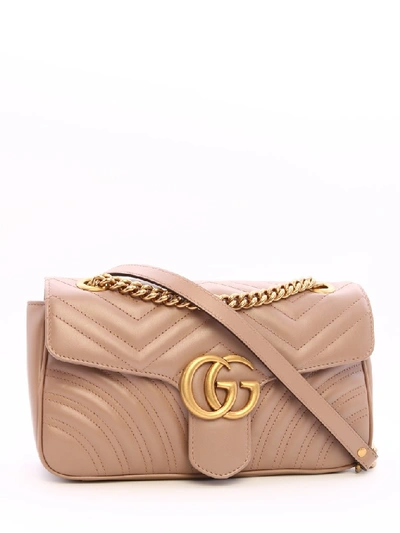 Shop Gucci Gg Marmont Matelassé Shoulder Bag In Pink