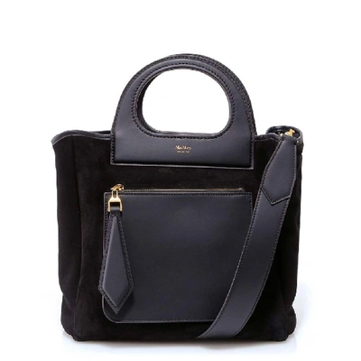 Shop Max Mara Zipped Pocket Shoulder Bag In Black