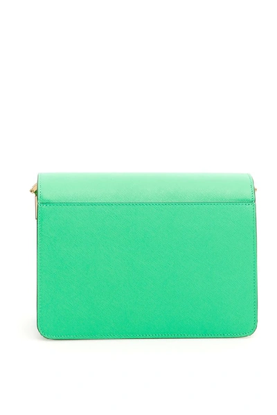 Shop Marni Trunk Medium Shoulder Bag In Green