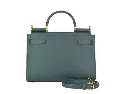 Shop Dolce & Gabbana Small Sicily Top Handle Shoulder Bag In Green