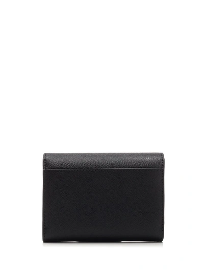 Shop Tory Burch Robinson Foldable Wallet In Black