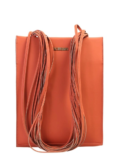 Shop Jacquemus Le A4 Cord Detail Tote Bag In Orange