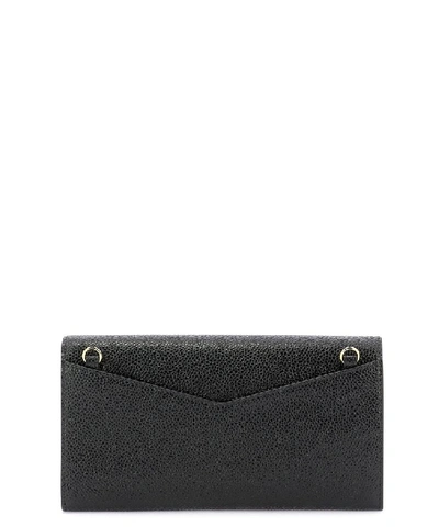 Shop Thom Browne Envelope Chain Wallet In Black