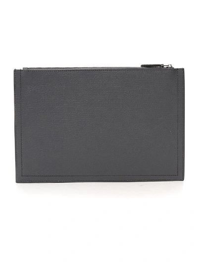 Shop Givenchy Antigona Zipped Clutch Bag In Grey