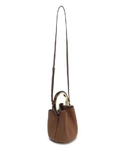 Shop Marni Pannier Bucket Bag In Brown