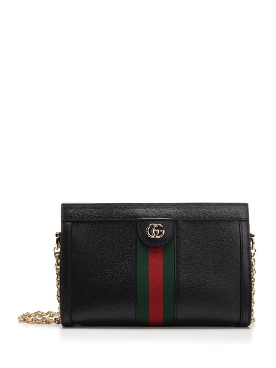 Shop Gucci Ophidia Small Shoulder Bag In Black