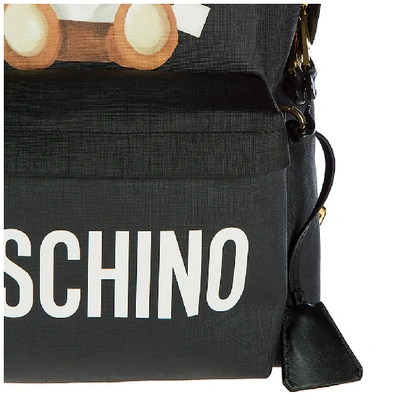 Shop Moschino Teddy Bear Detail Backpack In Black