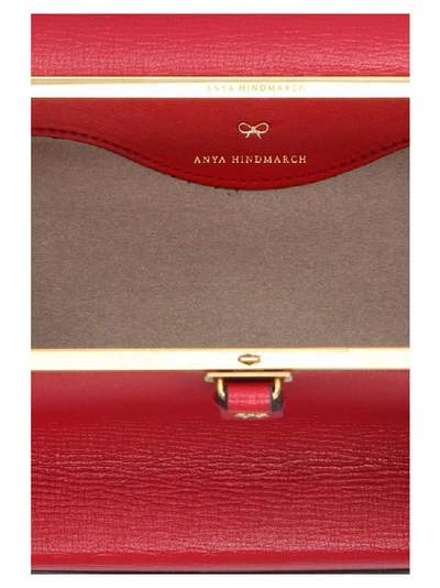 Shop Anya Hindmarch Postbox Tote Bag In Burgundy