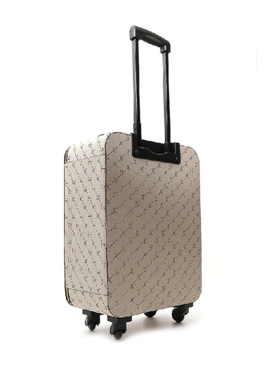 Shop Stella Mccartney Logo Suitcase In Beige