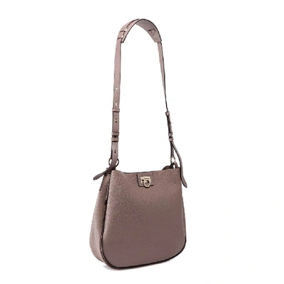 Shop Ferragamo Salvatore  Shoulder Bag In Grey