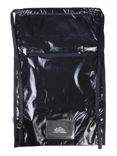 Shop Marc Jacobs Ricrumb Drawstring Zipped Backpack In Black