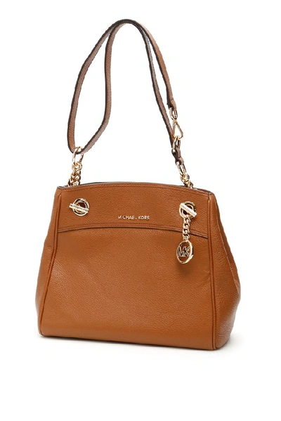 Shop Michael Michael Kors Jet Set Shoulder Bag In Brown