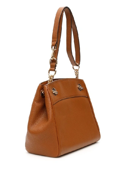 Shop Michael Michael Kors Jet Set Shoulder Bag In Brown