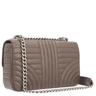 Shop Prada Diagramme Medium Shoulder Bag In Beige