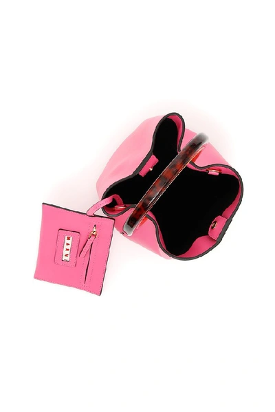 Shop Marni Pannier Bucket Bag In Pink