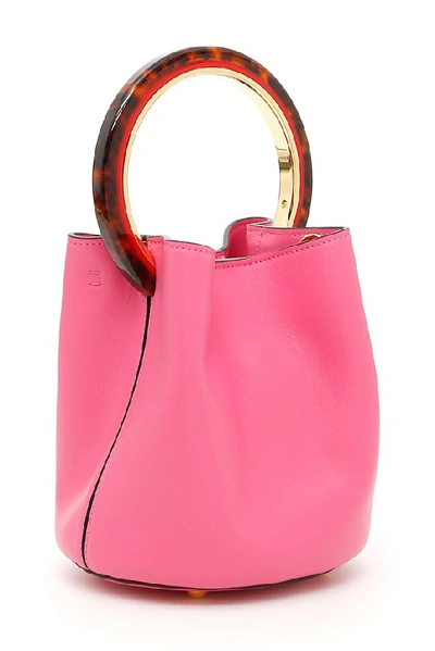 Shop Marni Pannier Bucket Bag In Pink