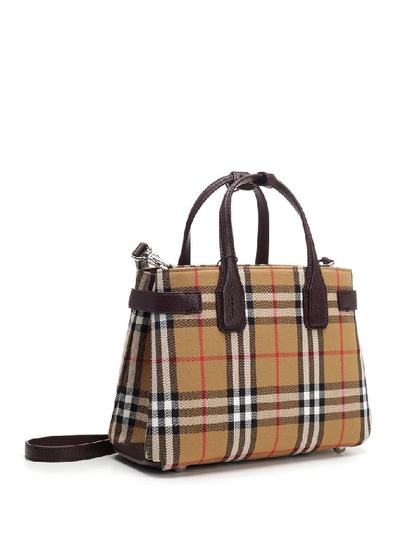 Shop Burberry Small Banner Tote Bag In Multi