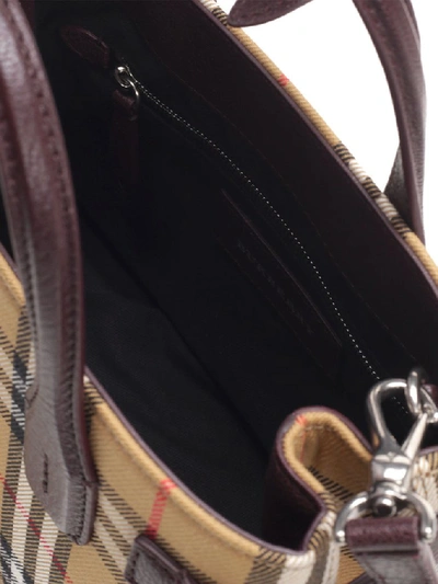Shop Burberry Small Banner Tote Bag In Multi