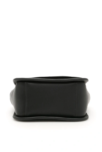 Shop Prada Leather Flap Shoulder Bag In Black