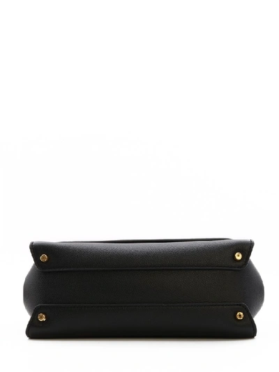 Shop Dolce & Gabbana Small Soft Sicily Shoulder Bag In Black