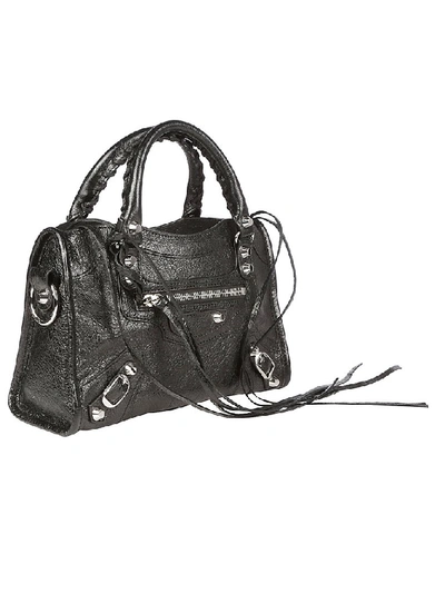 Balenciaga Classic City Aj Satchel Bag With Logo Strap In Black | ModeSens