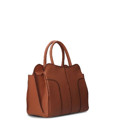 Shop Tod's Sella Tote Bag In Brown
