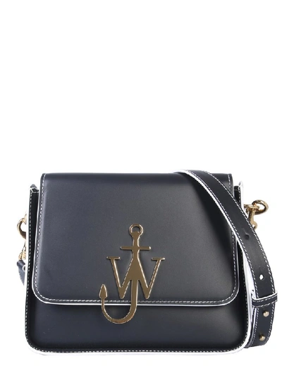 Shop Jw Anderson Anchor Logo Shoulder Bag In Black