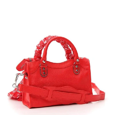 Shop Balenciaga Scarf Wrap Tote Bag In Red