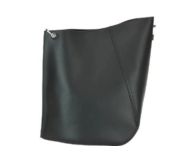 Shop Lanvin Asymmetric Bucket Bag In Black