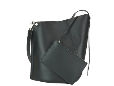 Shop Lanvin Asymmetric Bucket Bag In Black