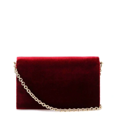 Shop Dolce & Gabbana Crystal Dg Logo Shoulder Bag In Red